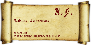 Makis Jeromos névjegykártya